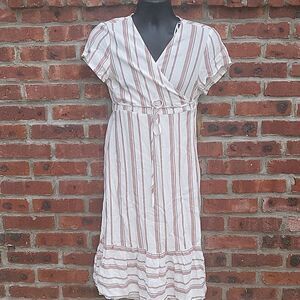 Stripped wrap dress